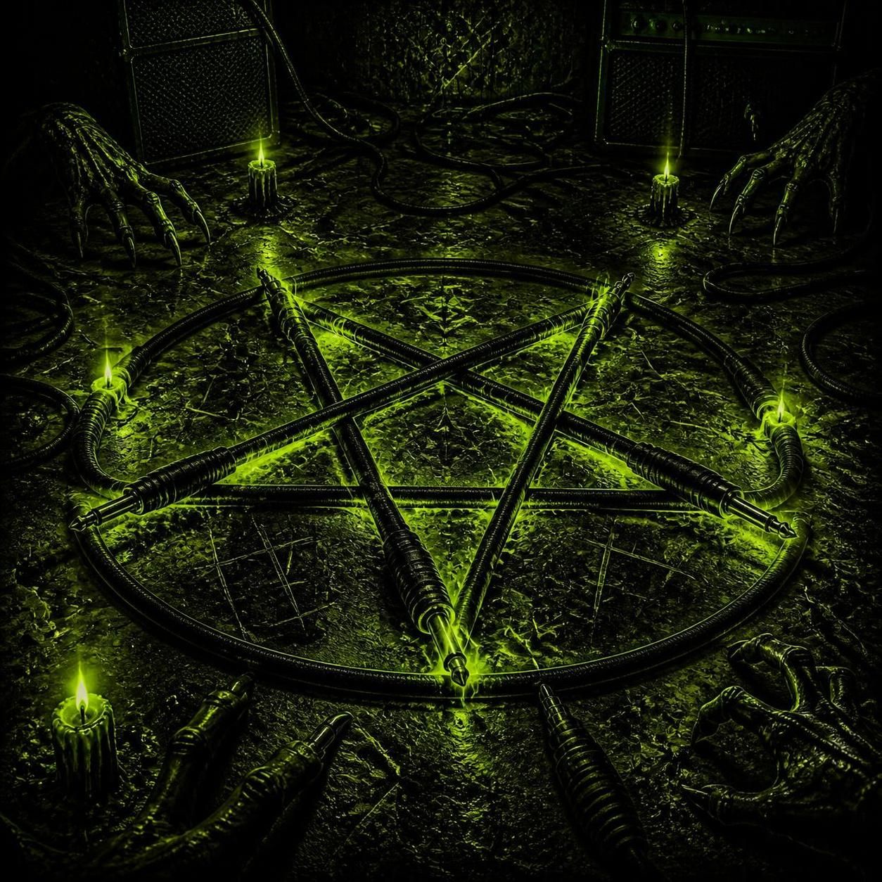 Occult pit full of tangled cables